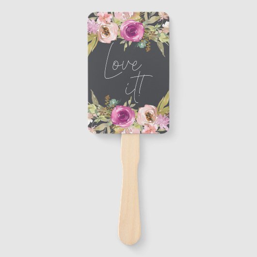 ほこりっぽいピンクの紫のフローラは、ドレスにYesを言う ハンドファン (正面)