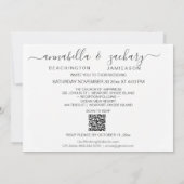 *~*ほこりっぽいピンクの花RSVP QR AR26フローラ結婚ズ 招待状 (裏面)