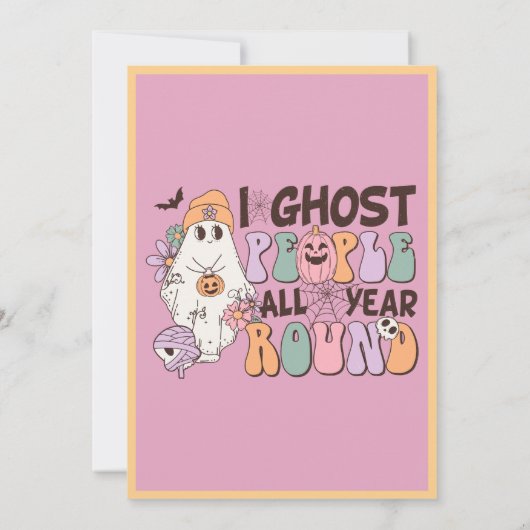 ほこりっぽいピンクの誕生日を甘やかしたい 招待状 (裏面)