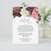 ほこりっぽいピンクの赤面に包まれたマルーンの牡丹の花 エンクロージャーカード (スタンド正面)