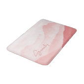 ほこりっぽいピンクの風景の写真 バスマット (アングル)