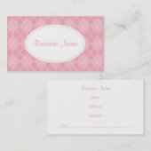 ほこりっぽいピンクアーガイルの名刺 名刺 (正面/裏面)