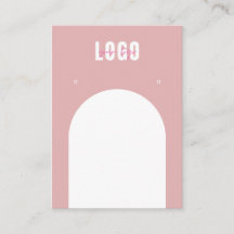 ほこりっぽいピンクアーチ追加ロゴジュエリーイヤリングディスプレイ