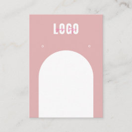 ほこりっぽいピンクアーチ追加ロゴジュエリーイヤリングディスプレイ 名刺