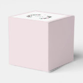 ほこりっぽいピンクウォーターカラーマグノリアブーケ結婚ーズ フェイバーボックス (裏面サイド)