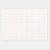 ほこりっぽいピンクカスタム色のハッピーバースデーと愛 ラッピングペーパーシート (正面2)