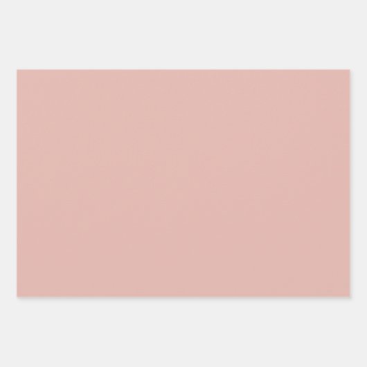 ほこりっぽいピンククラシックヴィンテージシームレスダマスクパターン ラッピングペーパーシート (正面3)