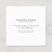 ほこりっぽいピンククリーニングサービススクエア スクエア名刺 (裏面)