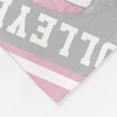 ほこりっぽいピンクグレー私はバレーボールのスポーツパターンが大好き フリースブランケット (角)