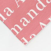 ほこりっぽいピンクシンプル色のパーソナライズされたベビー名 フリースブランケット (角)