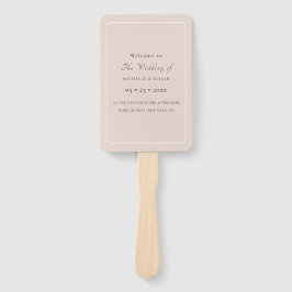 ほこりっぽいピンクスクウェア結婚式 プログラムファン ハンドファン