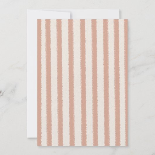 ほこりっぽいピンクストライプのかわいい小さなゴスリング赤ちゃんシャワー 招待状 (裏面)