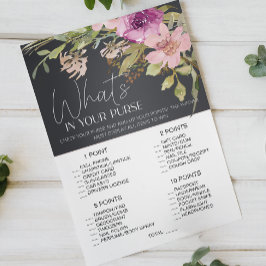 ほこりっぽいピンクパープルフローラゲームあなたの財布の中のwhats チラシ