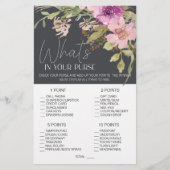 ほこりっぽいピンクパープルフローラゲームあなたの財布の中のwhats チラシ (正面)