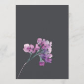 ほこりっぽいピンクパープルフローラロマン結婚ティック メニュー (裏面)