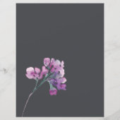 ほこりっぽいピンクパープルフローラ炭ブライダルビンゴ (裏面)