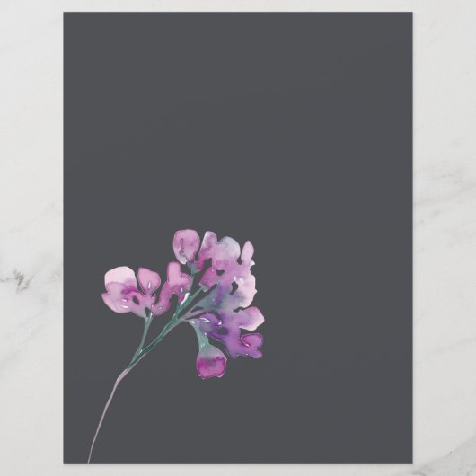 ほこりっぽいピンクパープルフローラ炭ブライダルビンゴ (裏面)