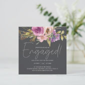 ほこりっぽいピンクパープルフローラ炭婚約パーティ (スタンド正面)