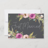 ほこりっぽいピンクパープル炭結婚のたった今結婚しました (正面)