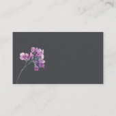 ほこりっぽいピンクパープル結婚フローラのエンクロージャカード エンクロージャーカード (裏面)