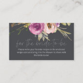 ほこりっぽいピンクパープル結婚フローラのエンクロージャカード エンクロージャーカード (正面)