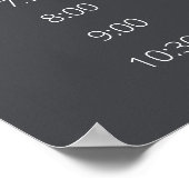 ほこりっぽいピンクパープル結婚フローラのスケジュール ポスター (角)