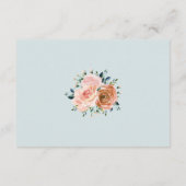 ほこりっぽいピンクピーチコーラルバラウェディングレセプション エンクロージャーカード (裏面)