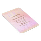 ほこりっぽいピンクピーチ結婚クルのマグネットカード マグネット (右側)