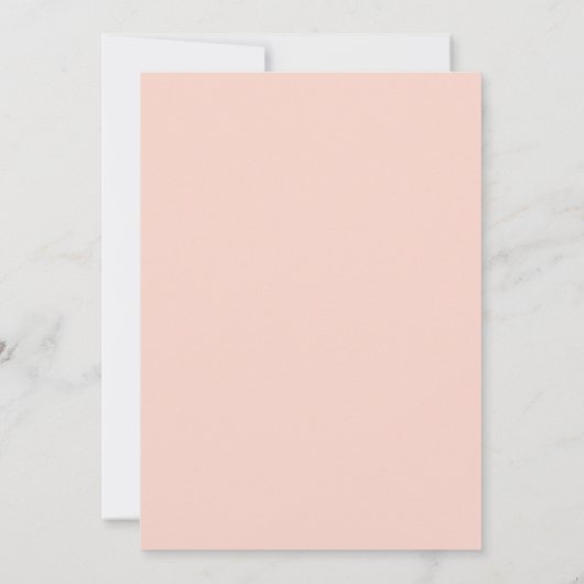 ほこりっぽいピンクフローラエレガントブライダルシャワー 招待状 (裏面)