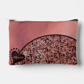 ほこりっぽいピンクフローラグラデーション模様アクセサリーポーチ アクセサリーポーチ (正面)