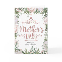 ほこりっぽいピンクフローラリースハッピーマザーズ・デイ