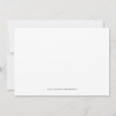 ほこりっぽいピンクフローラ水彩サンキューカード サンキューカード (裏面)