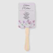 ほこりっぽいピンクフローラ水結婚色の ハンドファン (正面)