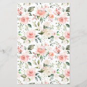 ほこりっぽいピンクフローラ結婚リースのメニュー (裏面)