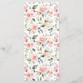 ほこりっぽいピンクフローラ結婚リースのメニュー メニュー (裏面)