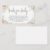 ほこりっぽいピンクフローラ赤ちゃんシャワーベビー本 エンクロージャーカード (正面/裏面)
