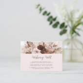 ほこりっぽいピンクブラウンフローラパンパスグラスウィングウェル エンクロージャーカード (スタンド正面)