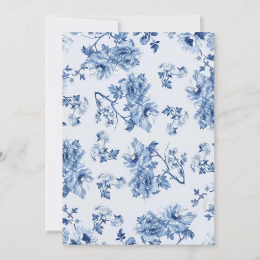 ほこりっぽいピンクブルーチノワジェリーパンプキンブライダルシャワー 招待状 (裏面)