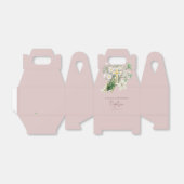 ほこりっぽいピンクホワイトフローラ宗教十字洗礼 フェイバーボックス (折り畳みなし)