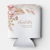 ほこりっぽいピンクボホパンパスグラス |ブライダルシャワー 缶クーラー (裏面)