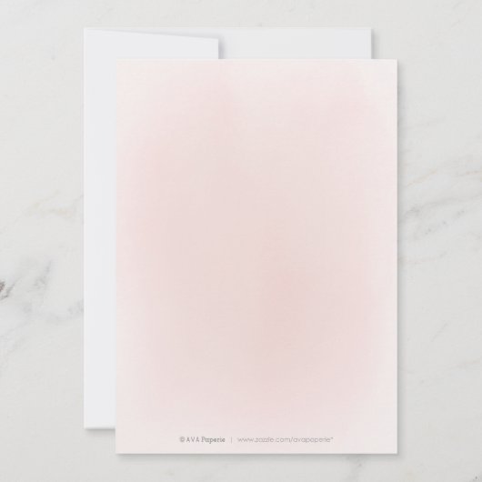 ほこりっぽいピンクボホフローラブライダルシャワー 招待状 (裏面)