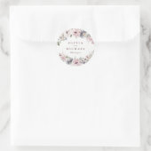 ほこりっぽいピンクボホフローラ結婚素朴 ラウンドシール (バッグ)