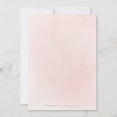 ほこりっぽいピンクボホフローラ結婚素朴 招待状 (裏面)