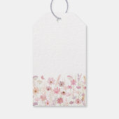 ほこりっぽいピンクボホワイルドフラワーベビーシャワー ギフトタグ (裏面)
