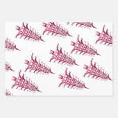 ほこりっぽいピンクレッドパゴダ ラッピングペーパーシート (正面2)