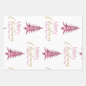 ほこりっぽいピンクレッドパゴダ ラッピングペーパーシート (正面)