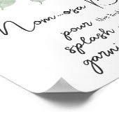 ほこりっぽいピンクローズその女の子の赤ちゃんシャワー母オサバー ポスター (角)