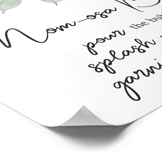 ほこりっぽいピンクローズその女の子の赤ちゃんシャワー母オサバー ポスター (角)