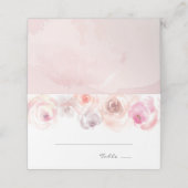 ほこりっぽいピンクローズウォーターカラー座席表 プレイスカード (外部開封)