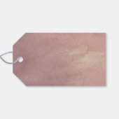 ほこりっぽいピンクローズウォーター色ヴィンテージウェディング ギフトタグ (裏面横)